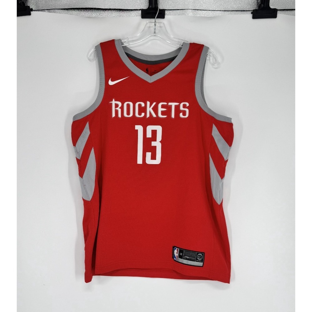 Nike Dri Fit Houston Rockets James Harden Jersey Mens Size 48 Large NBA Red